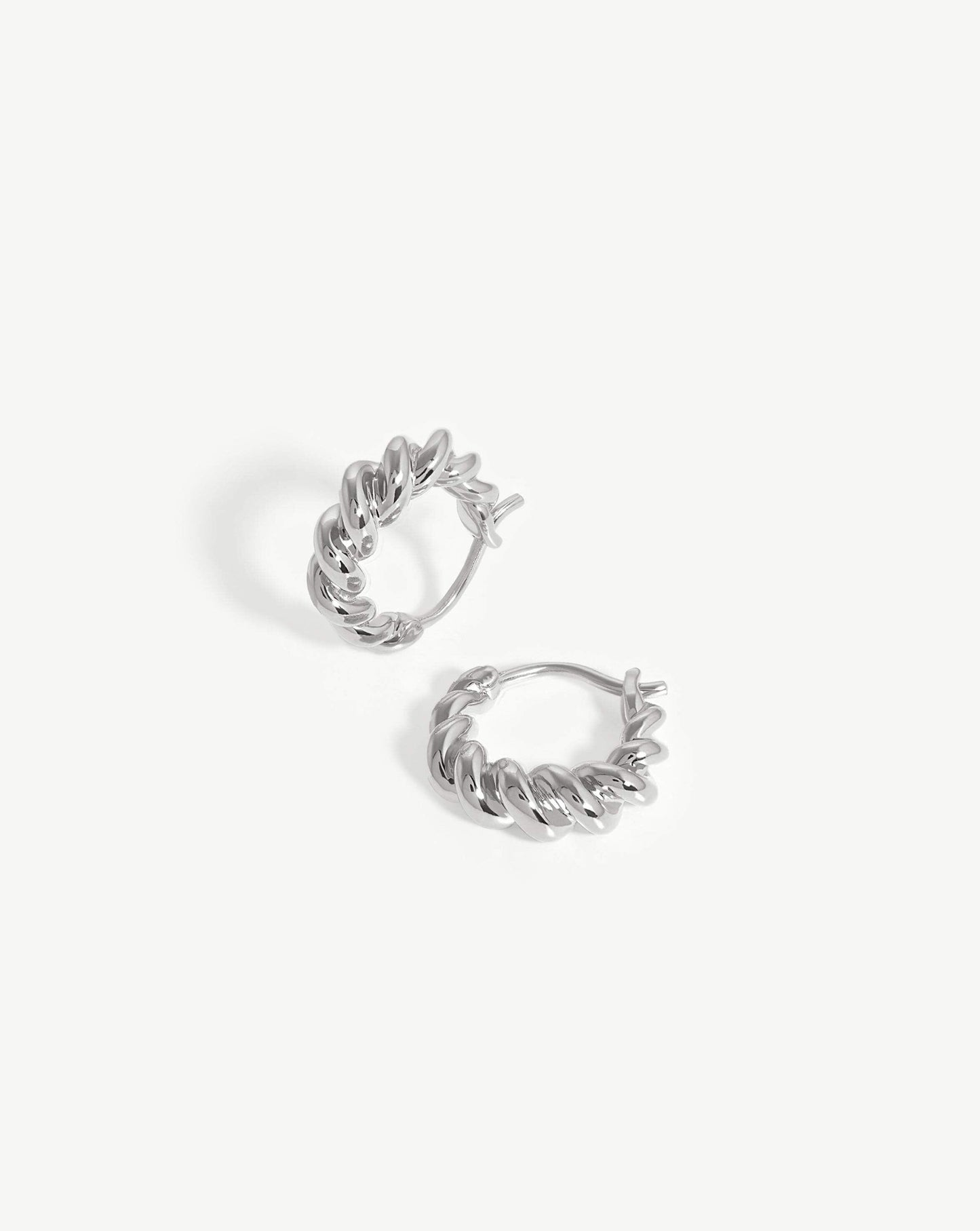 Sterling Silver Small Tidal Hoop Earrings