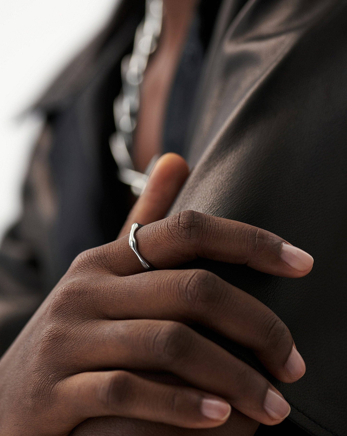 Sterling Silver Molten Stacking Ring