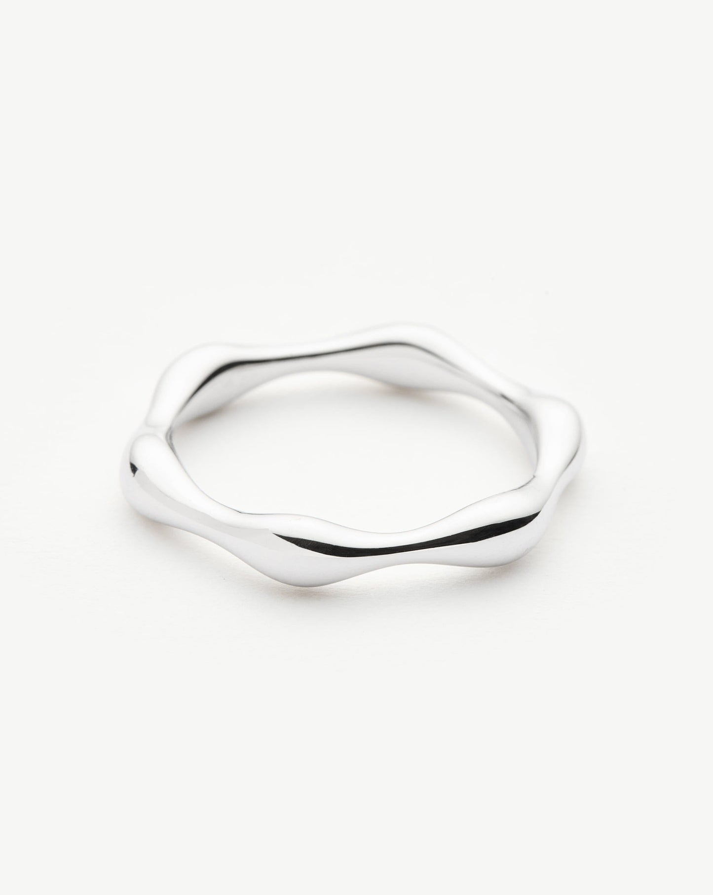 Sterling Silver Molten Stacking Ring