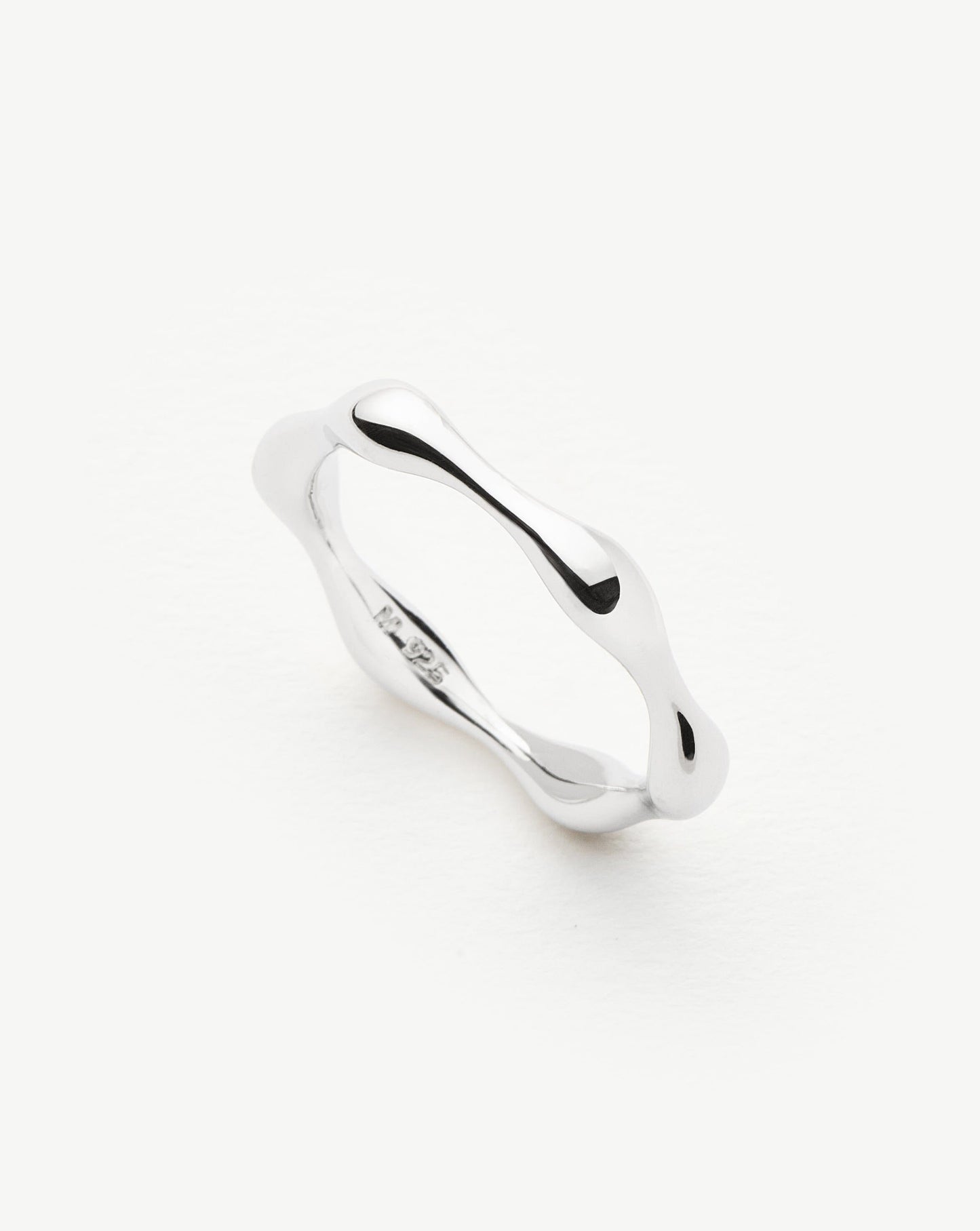 Sterling Silver Molten Stacking Ring