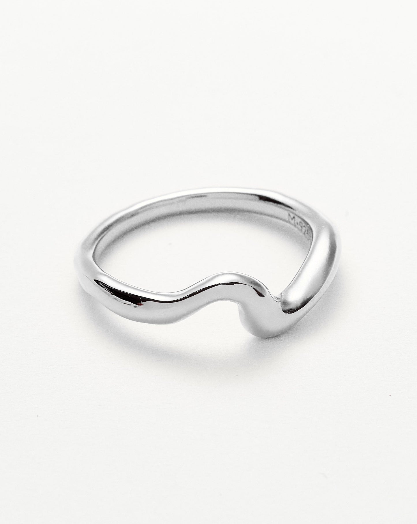 Wave Design Stacking Ring in Silver