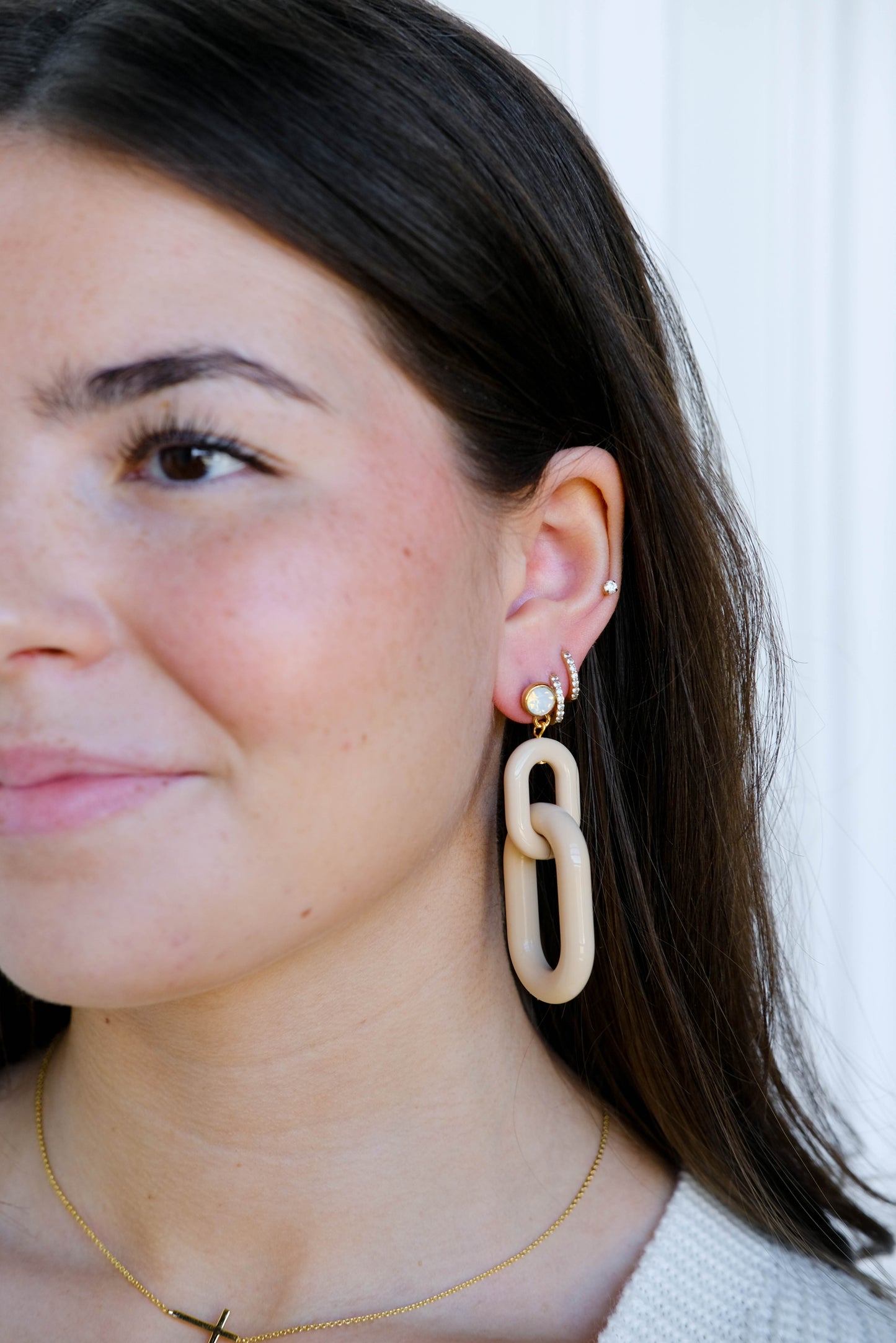 Bianca Natural Acrylic Statement Earrings