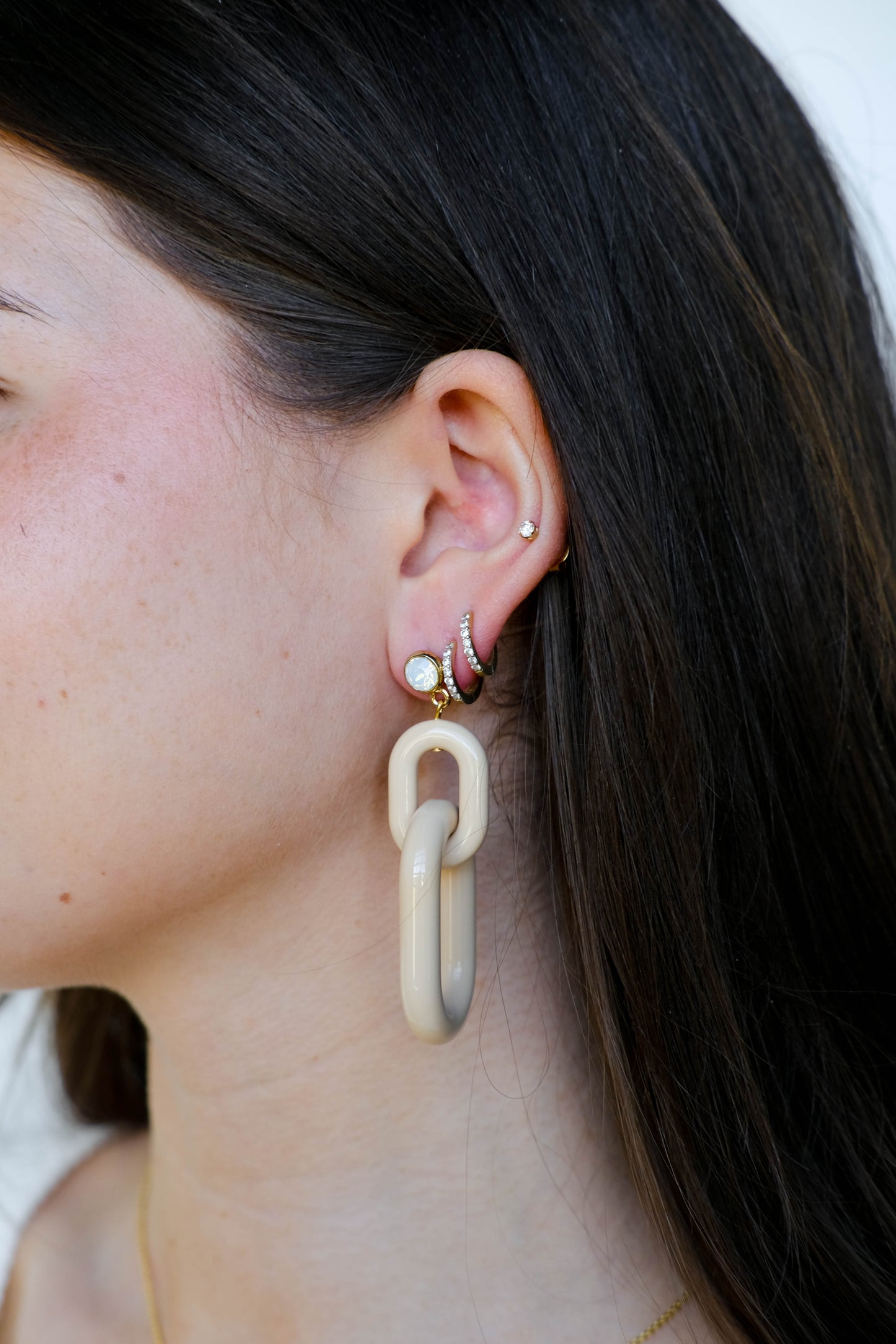 Bianca Natural Acrylic Statement Earrings