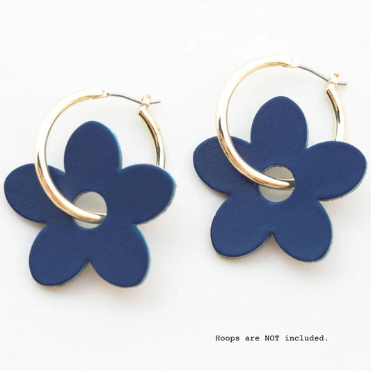 Navy Flower Charm Jewelry Collection