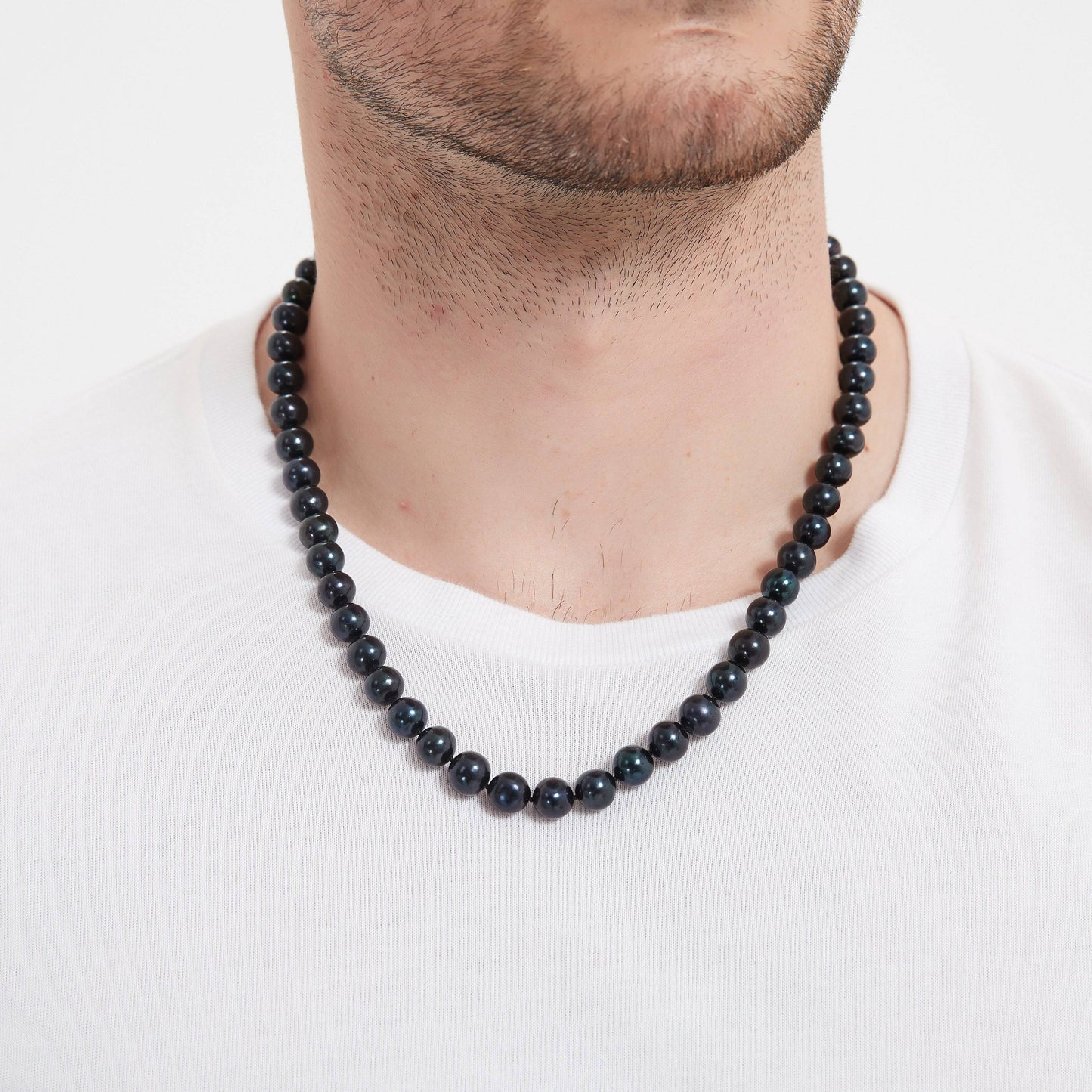 Dyed Black Pearl Necklace 10-11mm Versatile Design