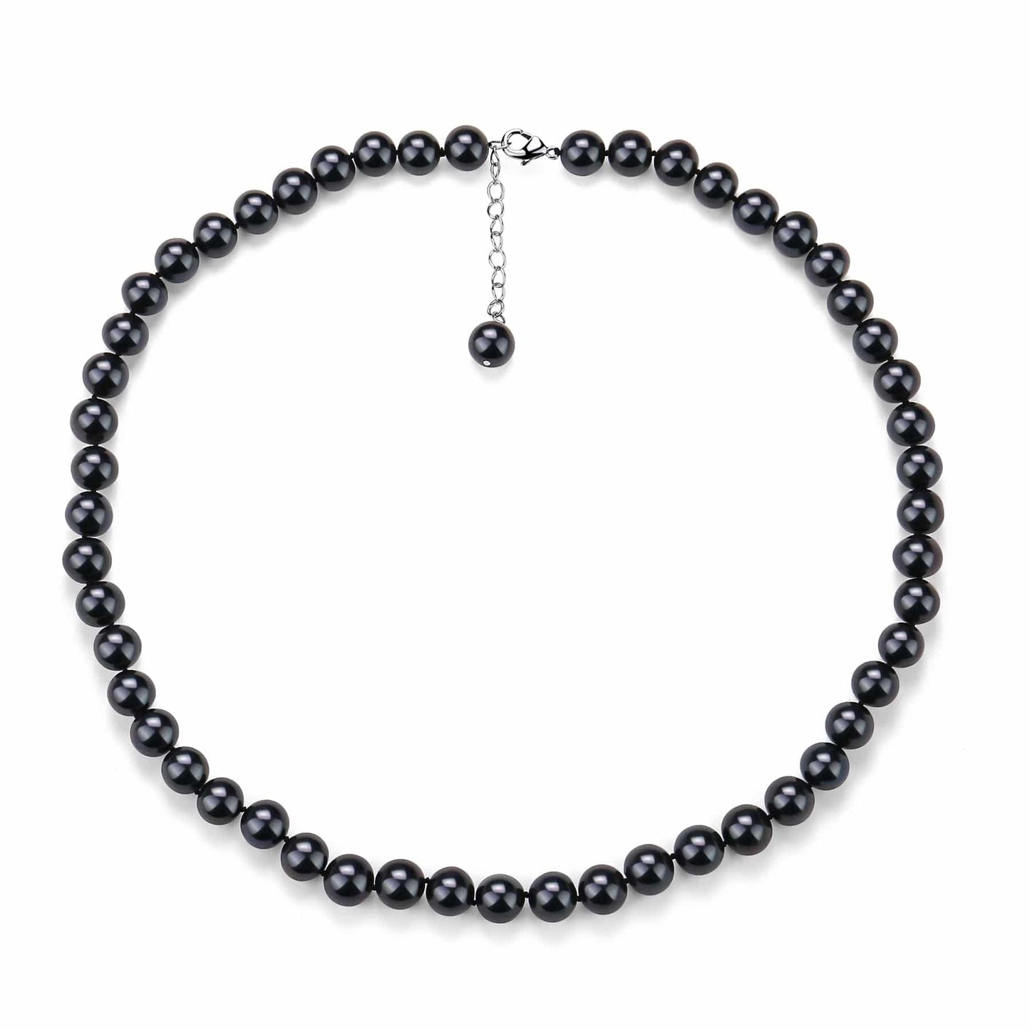 Dyed Black Pearl Necklace 10-11mm Versatile Design