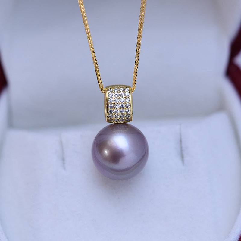 Freshwater Pearl Pendant Necklace 11 to 12 Millimeters