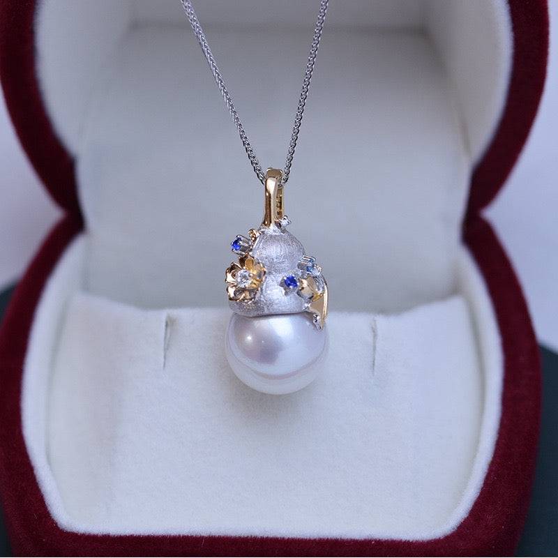 Edison Pearl Necklace with 12-13mm Pearls