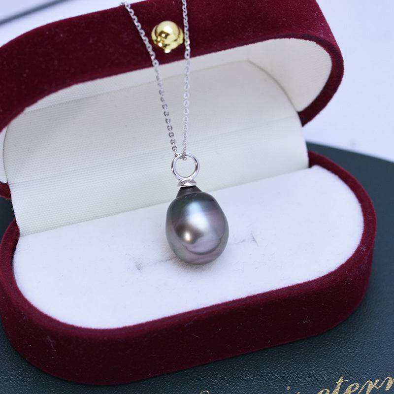 Baroque Pearl and Teardrop Pendant Necklace in Silver