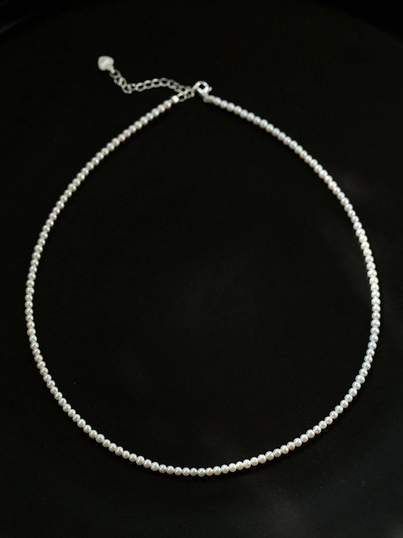 Classic Baby Pearl Strand Necklace in 2-3mm Size