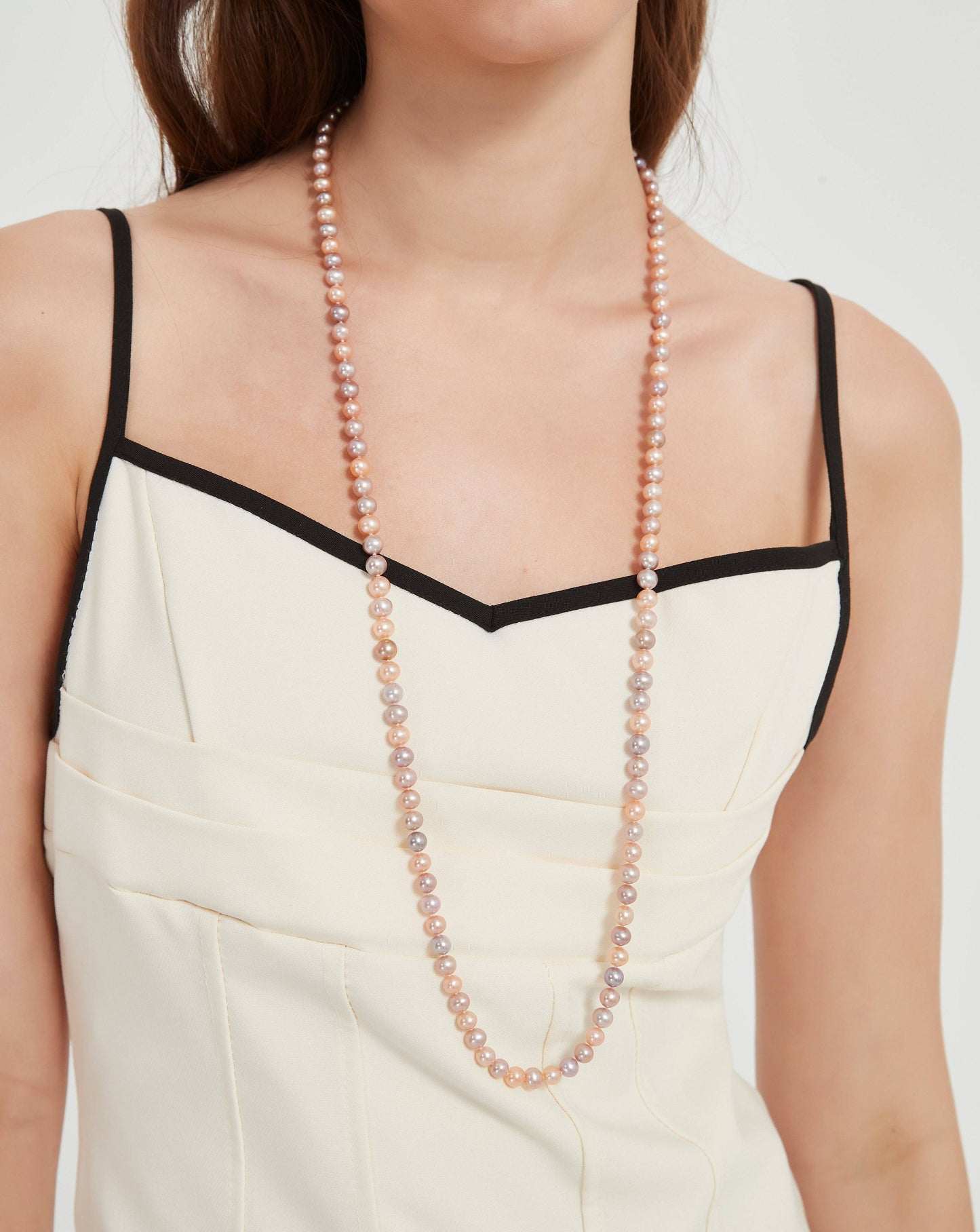 Multicolor Freshwater Pearl Strand Necklace 35 Inches