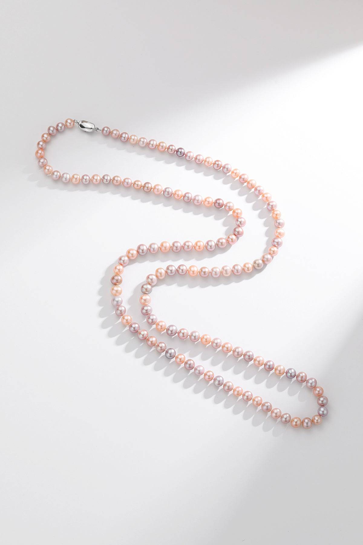 Multicolor Freshwater Pearl Strand Necklace 35 Inches