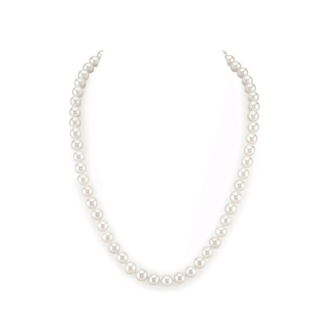 White Freshwater Pearl Strand Necklace 5-6mm