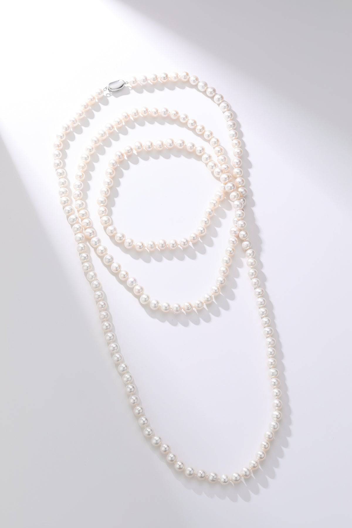 White Freshwater Pearl Rope Strand 52 Inch