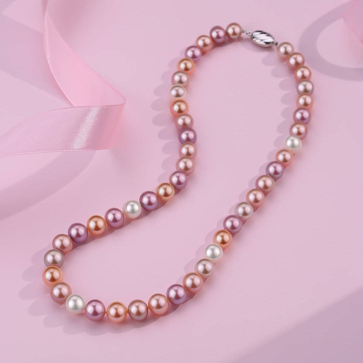 Multicolor Freshwater Pearl Strand Necklace 6.0-6.5mm