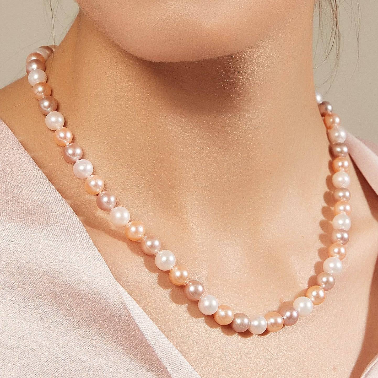 Multicolor Freshwater Pearl Strand Necklace 6.0-6.5mm