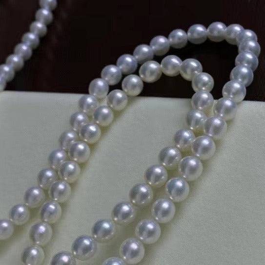 White Freshwater Pearl Necklace 6.5 to 7.5 Millimeters