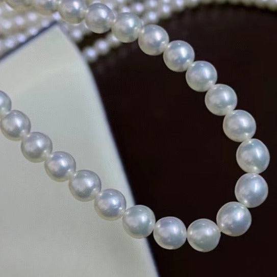 White Freshwater Pearl Necklace 6.5 to 7.5 Millimeters