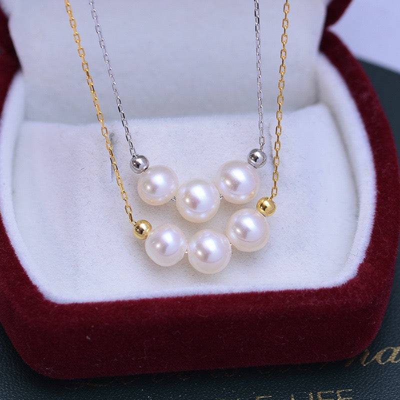 Freshwater Pearl Necklace with 6-7mm Drops Design