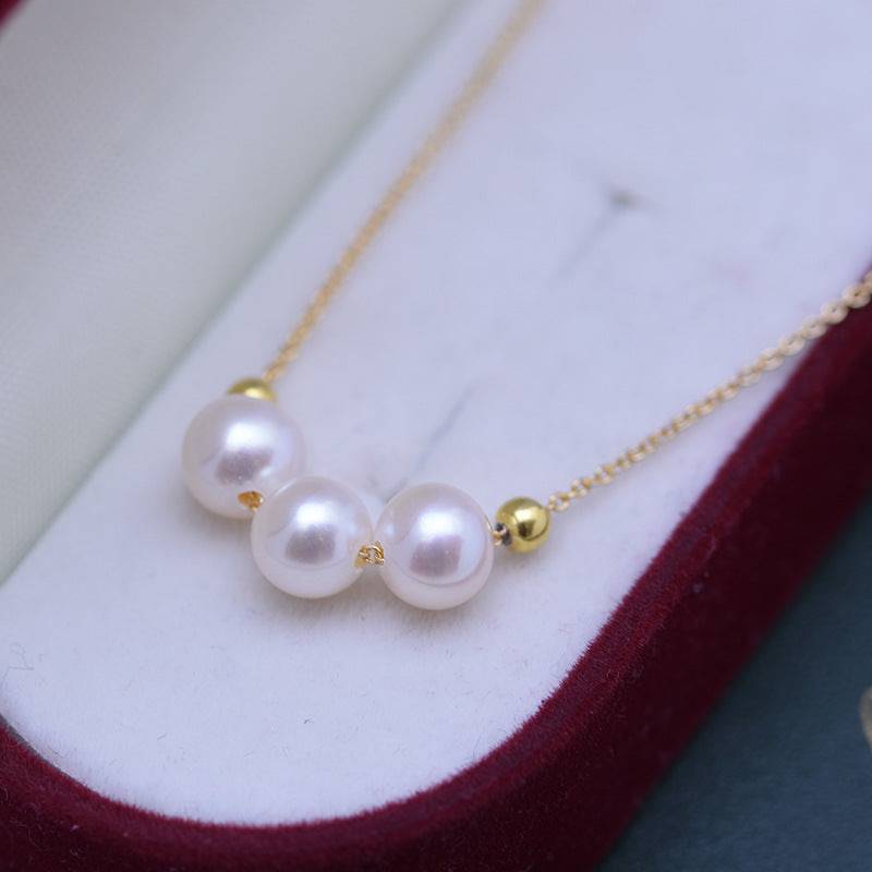 Freshwater Pearl Necklace with 6-7mm Drops Design