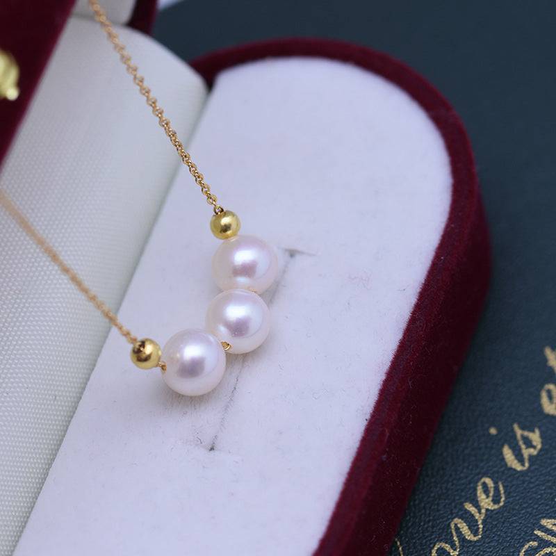 Freshwater Pearl Necklace with 6-7mm Drops Design