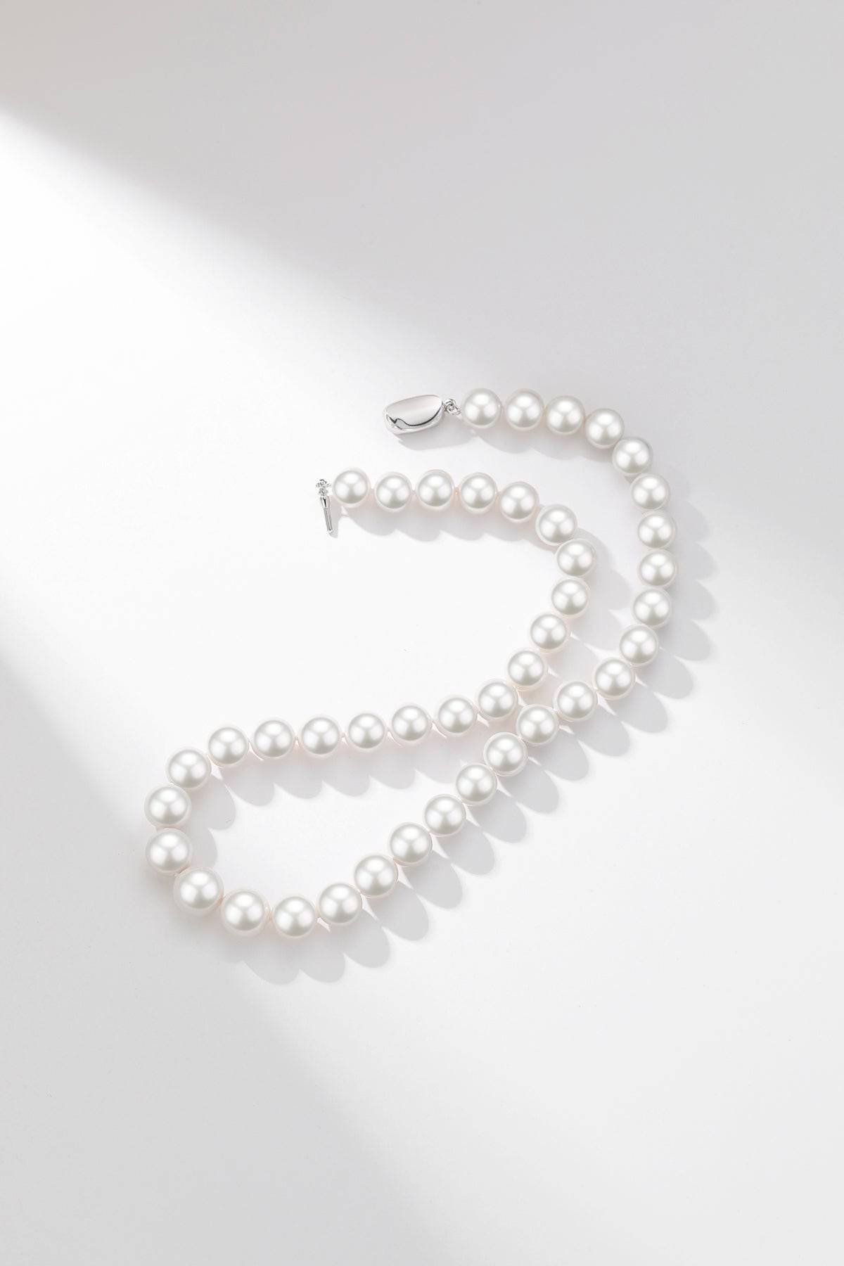 Graduated Strand Necklace with Large White Freshwater Pearls