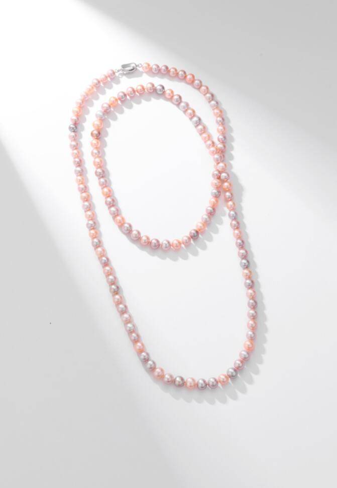 Multicolor Freshwater Pearl Strand Necklace 35 Inches