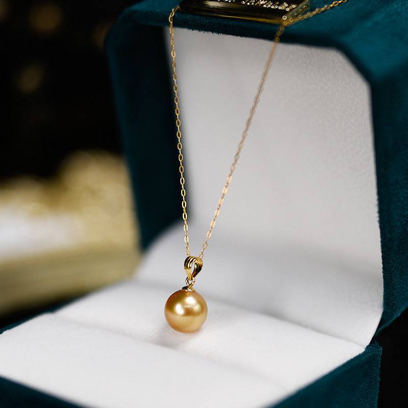 18K Gold South Sea Pearl Pendant Necklace 2