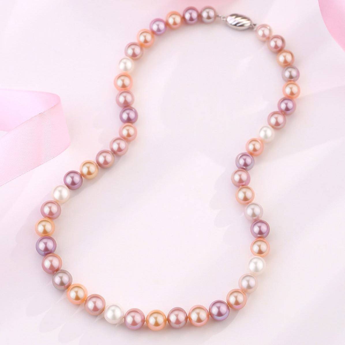 Multicolor Freshwater Pearl Strand Necklace 6.0-6.5mm