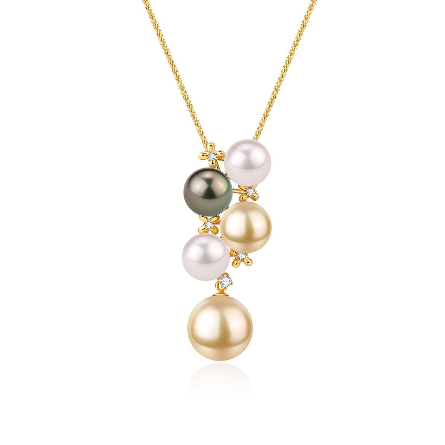 Five-Drop South Sea Pearl Pendant in 18K Gold