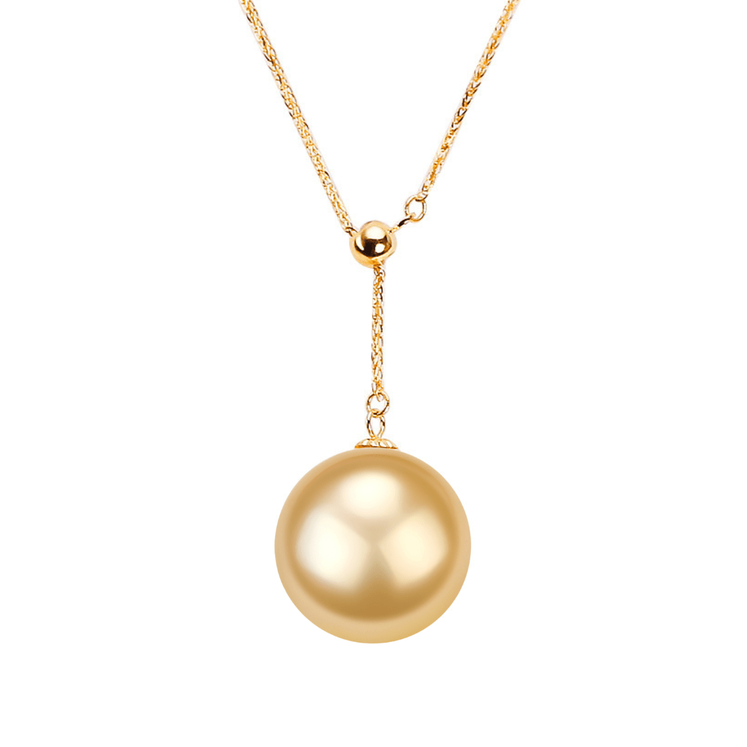 Golden South Sea Pearl Pendant Necklace