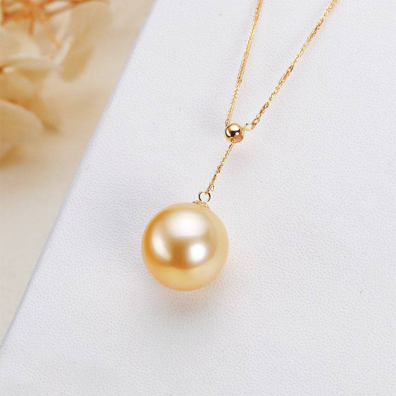 Golden South Sea Pearl Pendant Necklace