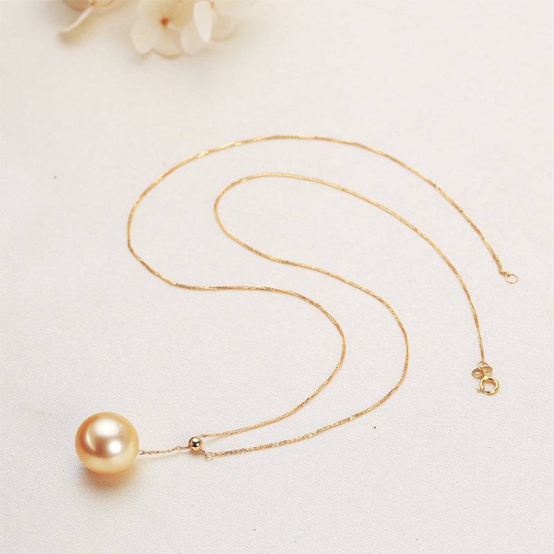 Golden South Sea Pearl Pendant Necklace