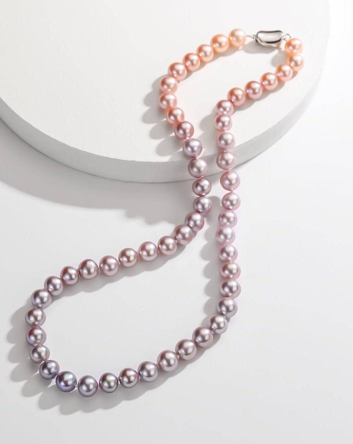 Color Gradual Pearl Strand in Pink and Purple 7-8mm