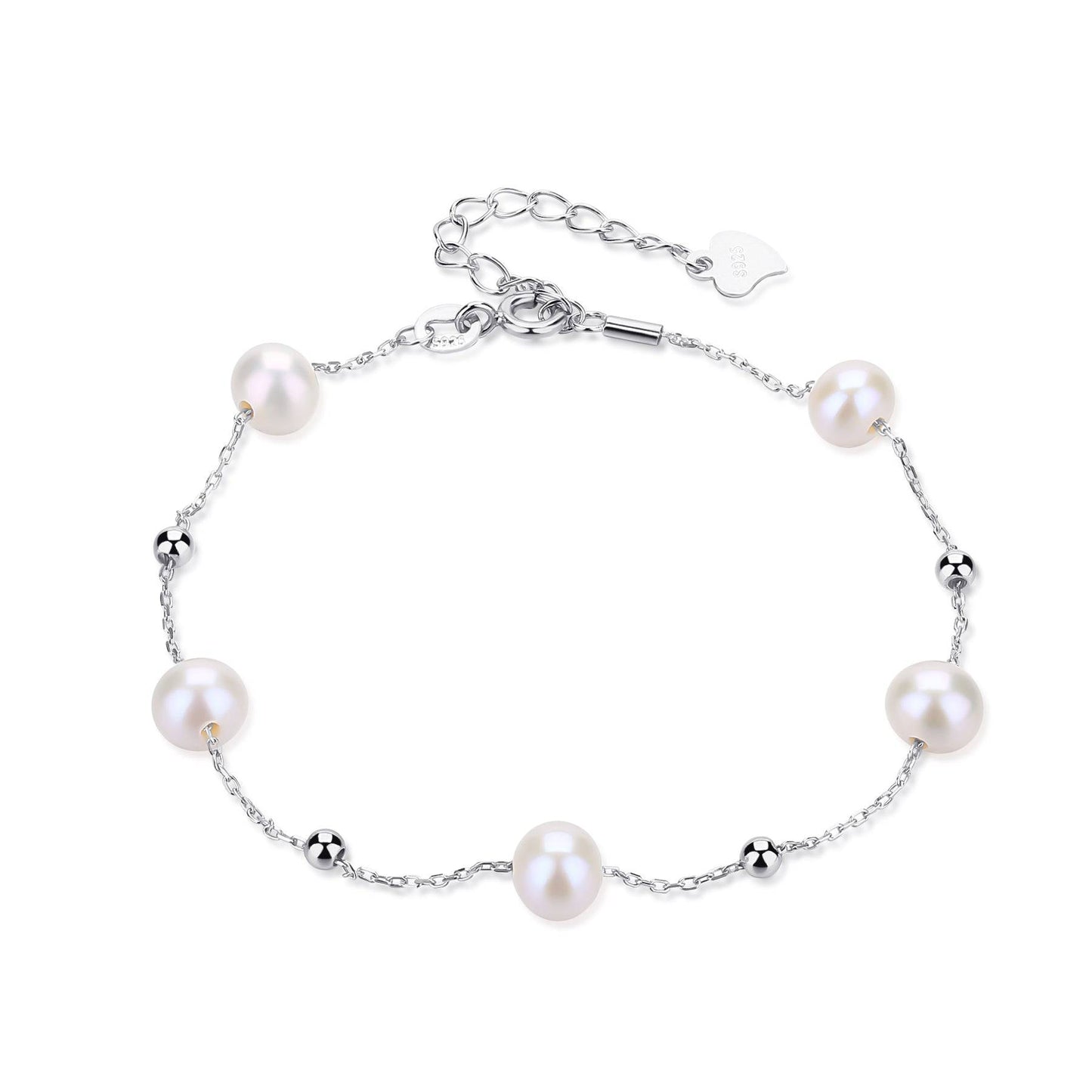 Pearl Necklace and Bracelet Set in Gold or Silver