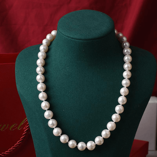 Graduated Strand Necklace with Large White Freshwater Pearls