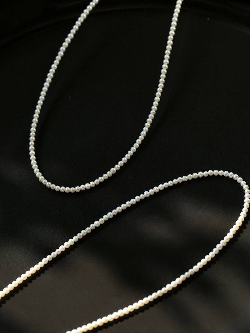 Classic Baby Pearl Strand Necklace in 2-3mm Size