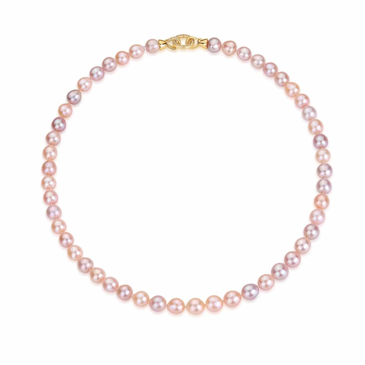 Multicolor Akoya Cultured Pearl Necklace 8-9mm