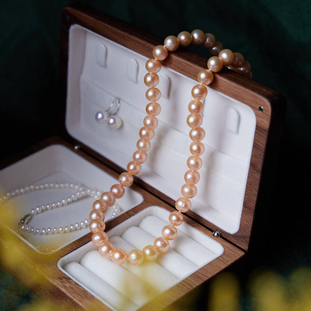 Pink Freshwater Pearl Necklace 7.5 to 8 Millimeters