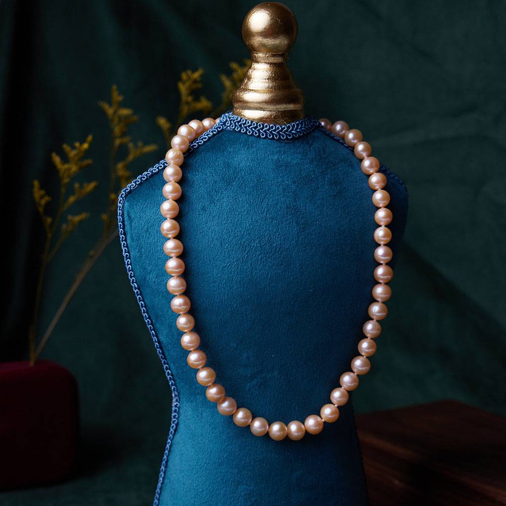 Pink Freshwater Pearl Necklace 7.5 to 8 Millimeters