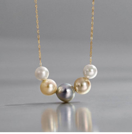 Seawater Pearls Necklace in a Smile Design