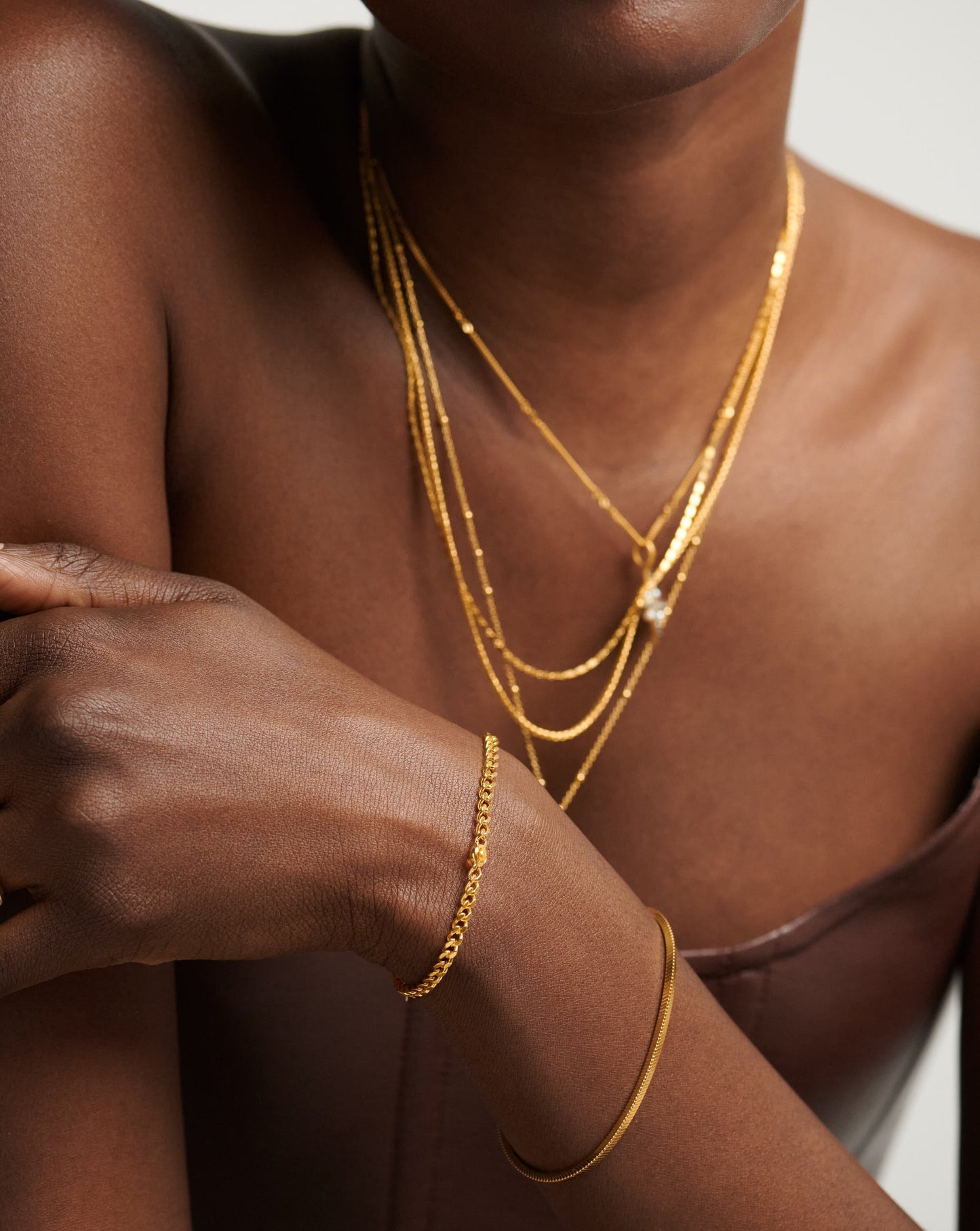 Citrine Chain Bracelet in 18k Gold Plated Vermeil