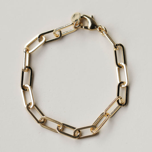 Simplified Title: Stylish Paper Clip Chain Bracelet for Everyday Wear