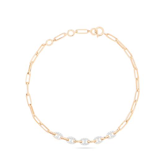 Elegant Diamond Maritime Style Bracelet