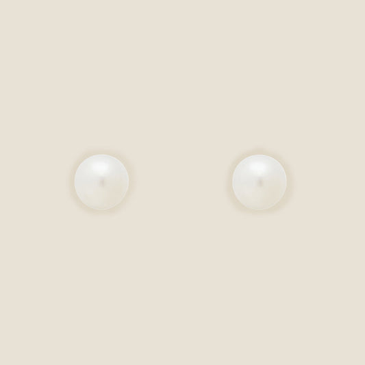 Elegant Pearl Ball Stud Earrings