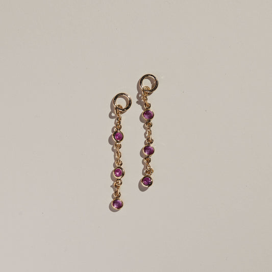 Pink Crystal Chain Charms for Jewelry Making