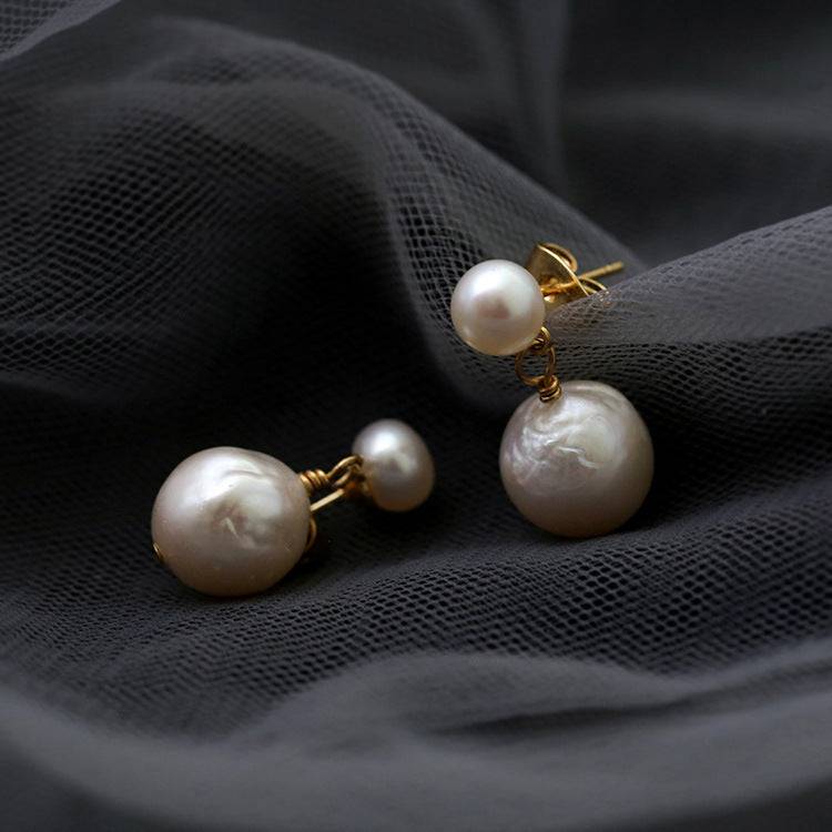 White Pearl Drop Earrings in Elegant Design 3