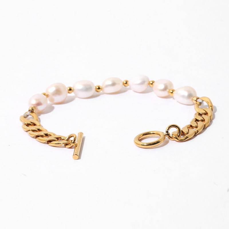 Gold Baroque Pearl Bracelet for Elegant Style