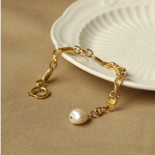 Elegant Baroque Pearl Chain Bracelet for Any Occasion