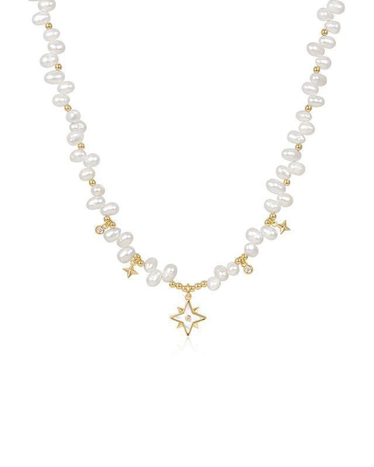 Elegant Heart Pearl Necklace Design